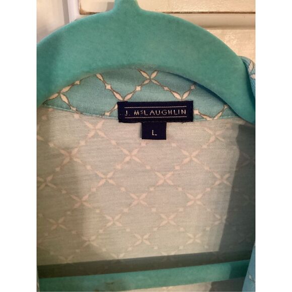 J. McLaughlin Silk Wrap Dress Sz L Robyn Egg Blue - Picture 2 of 9